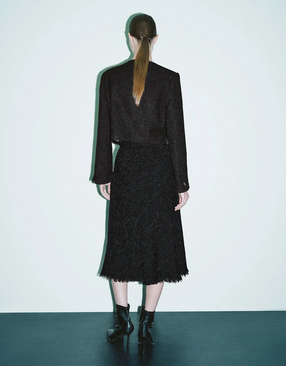 Crew Neck Tweed Jacket sold by Urban Revivo product image thumbnail 4