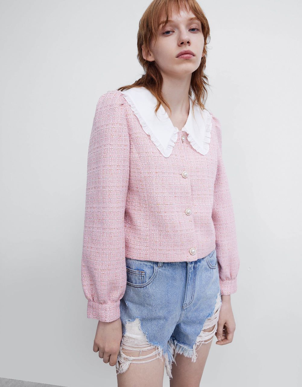 Tweed Jacket With Detachable Collar sold by Urban Revivo product image thumbnail 3