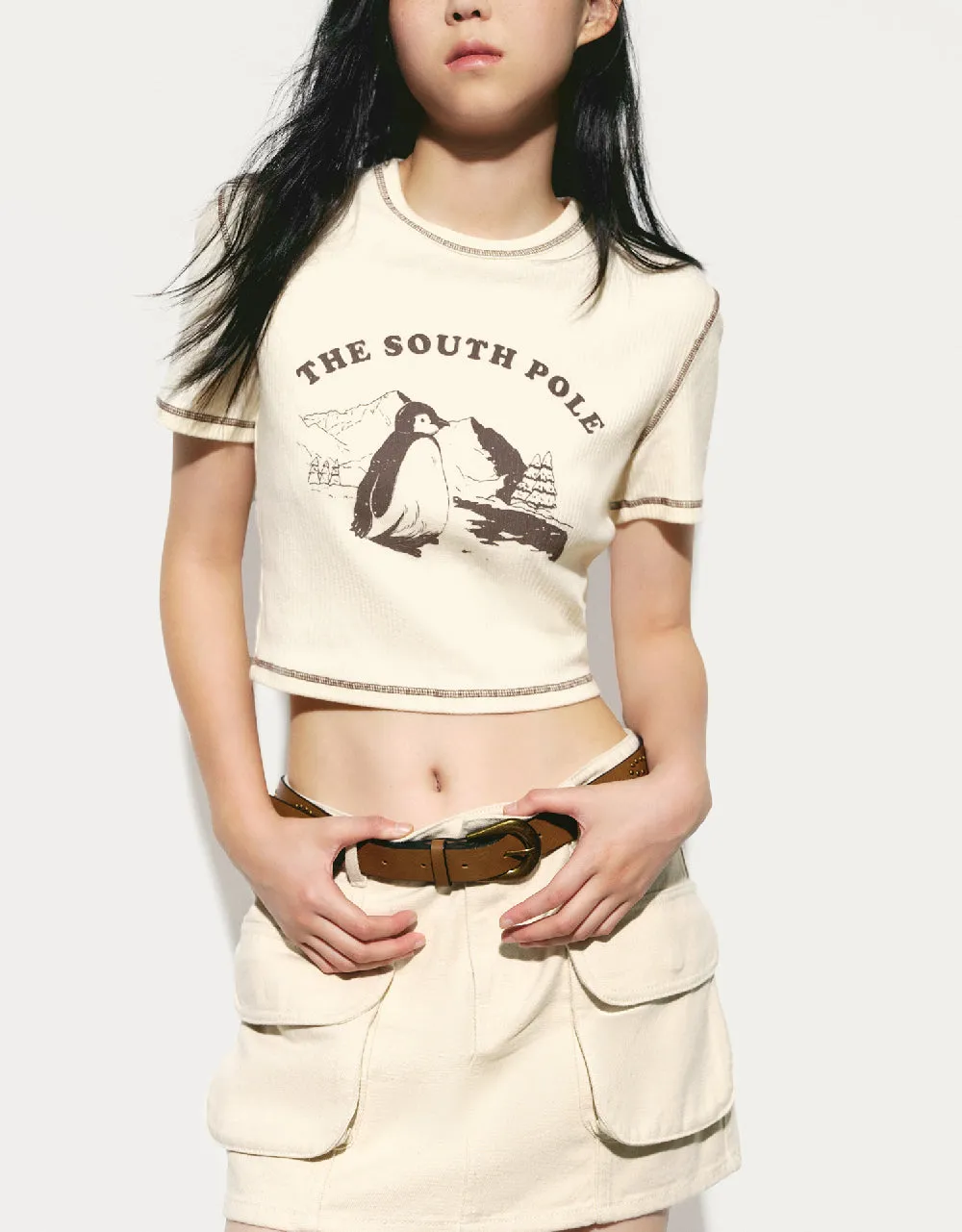 Crew Neck Skinny Graphic T-Shirt sold by Urban Revivo product image thumbnail 3