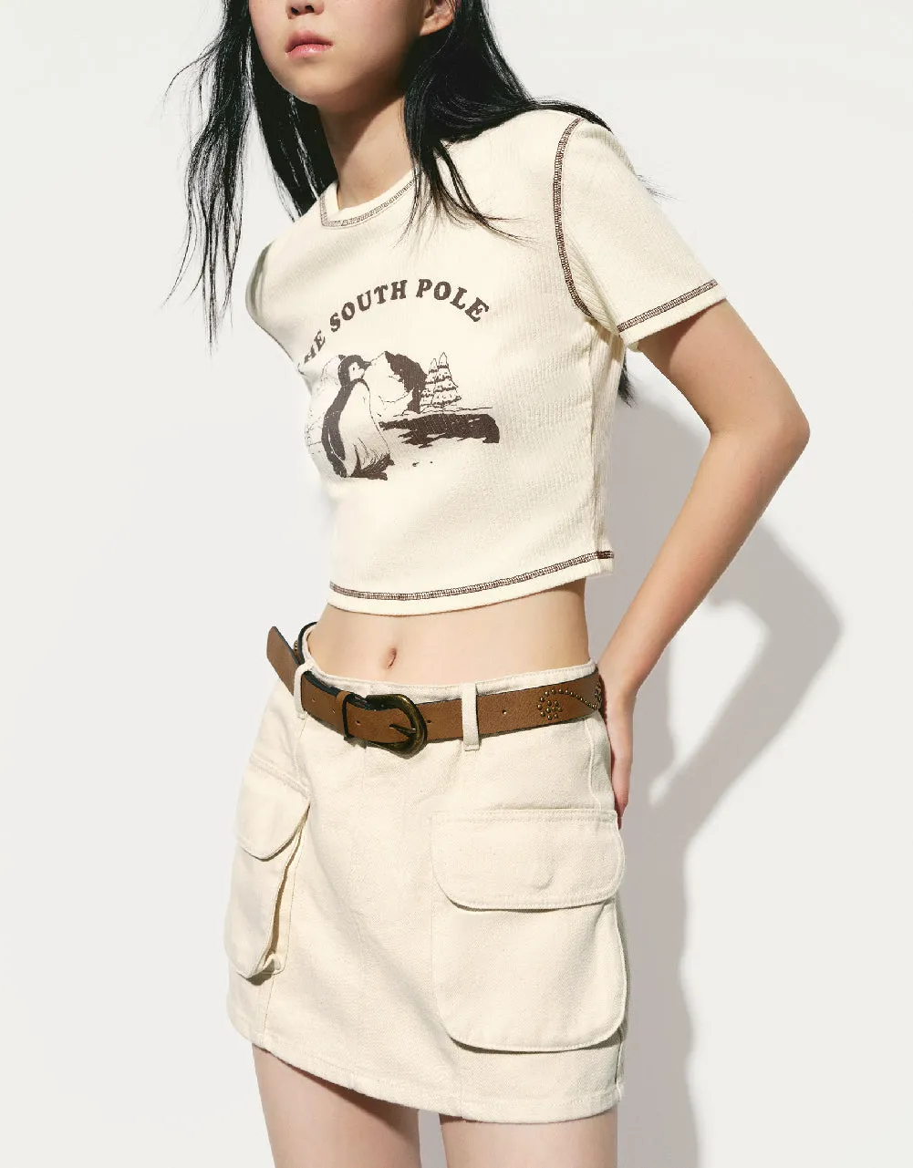 Crew Neck Skinny Graphic T-Shirt sold by Urban Revivo product image thumbnail 4