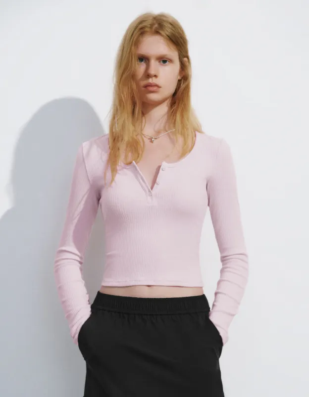U Neck Skinny T-Shirt sold by Urban Revivo