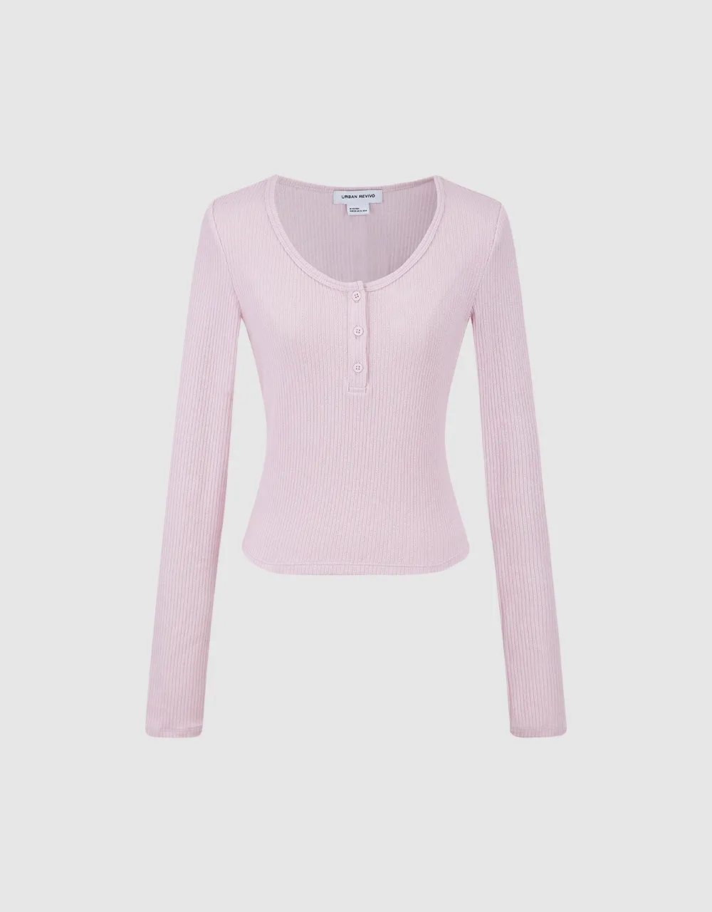 U Neck Skinny T-Shirt sold by Urban Revivo product image thumbnail 2