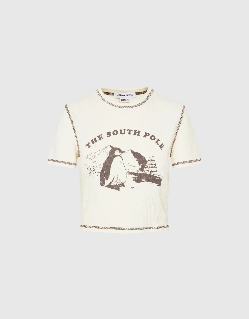 Crew Neck Skinny Graphic T-Shirt sold by Urban Revivo