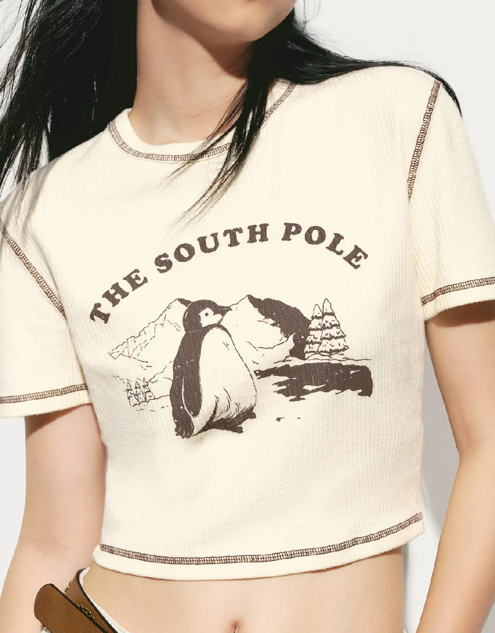 Crew Neck Skinny Graphic T-Shirt sold by Urban Revivo product image thumbnail 2