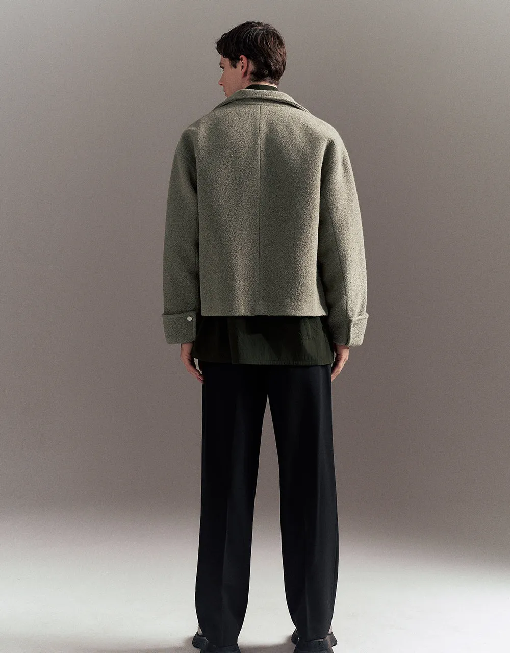 Stand Collar Furry Jacket sold by Urban Revivo product image thumbnail 4