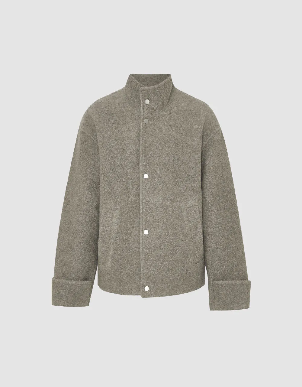 Stand Collar Furry Jacket sold by Urban Revivo product image thumbnail 2