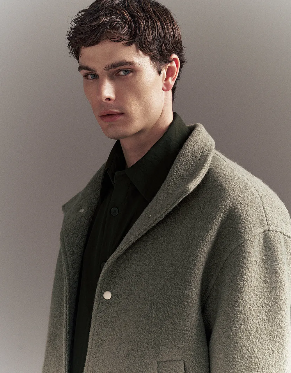 Stand Collar Furry Jacket sold by Urban Revivo product image thumbnail 5