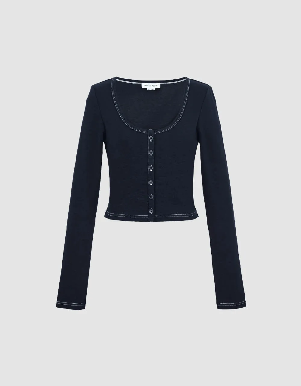 U Neck Skinny T-Shirt sold by Urban Revivo product image thumbnail 2