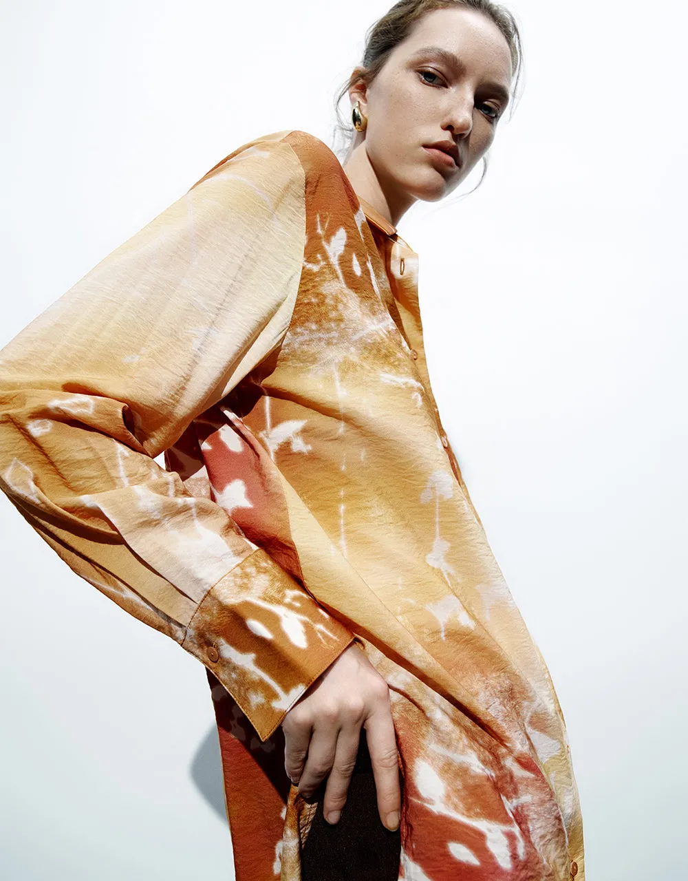 Printed Straight Loose Shirt sold by Urban Revivo product image thumbnail 3