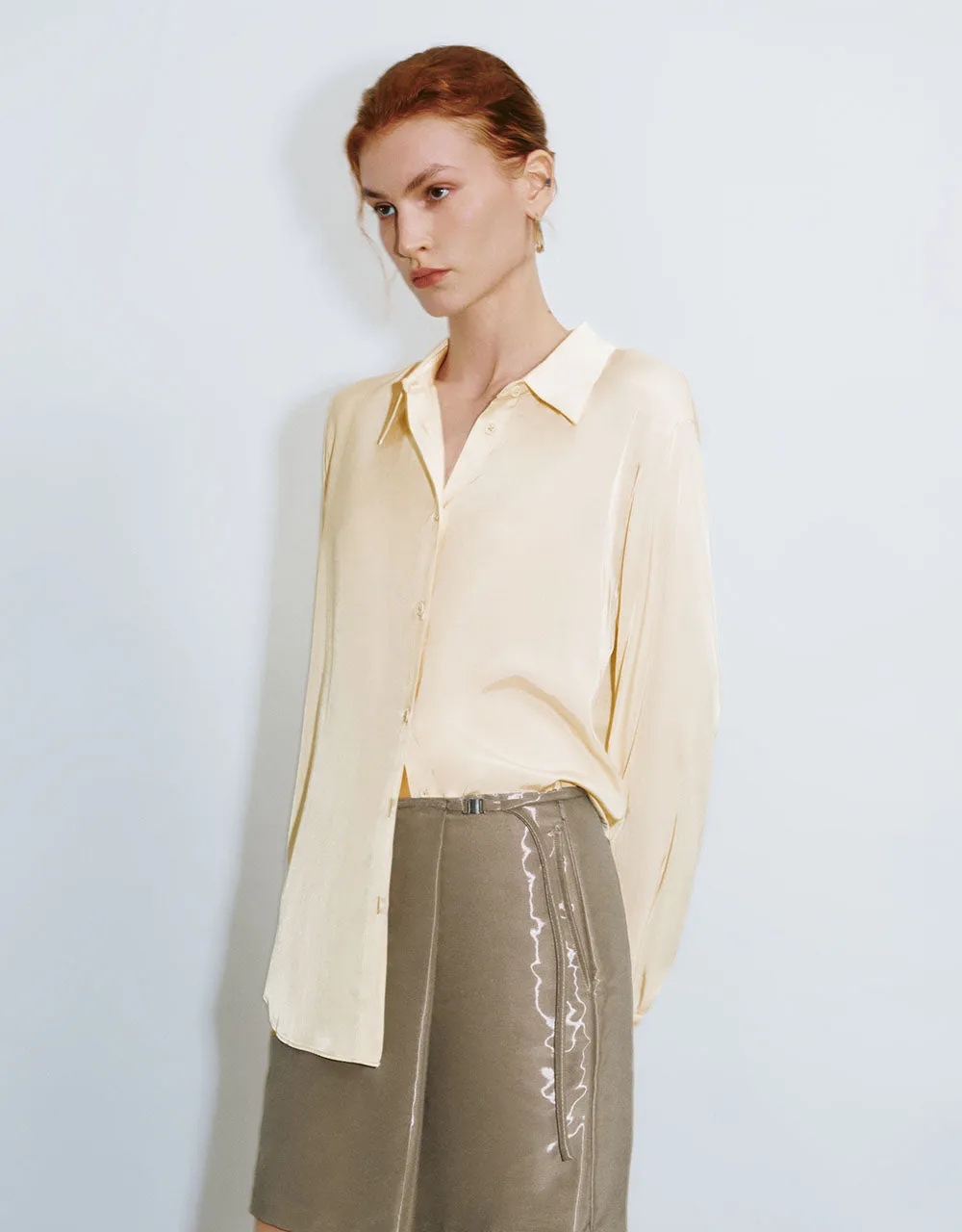 Button Up Straight Shirt sold by Urban Revivo product image thumbnail 3