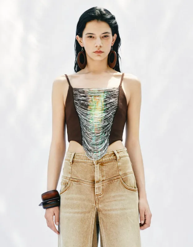 Off-Shoulder Skinny Cami Top sold by Urban Revivo