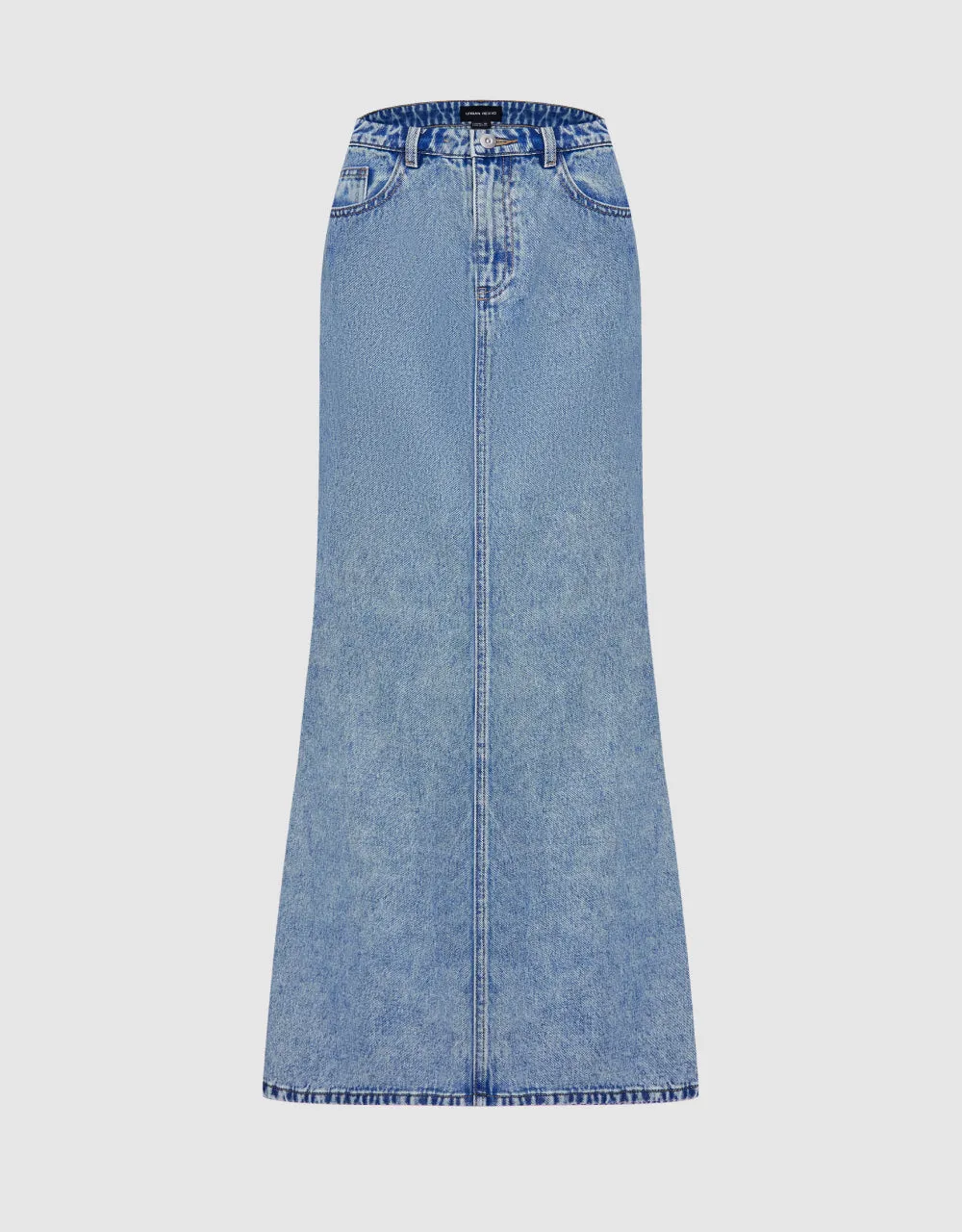 Denim Skinny Fishtail Skirt sold by Urban Revivo