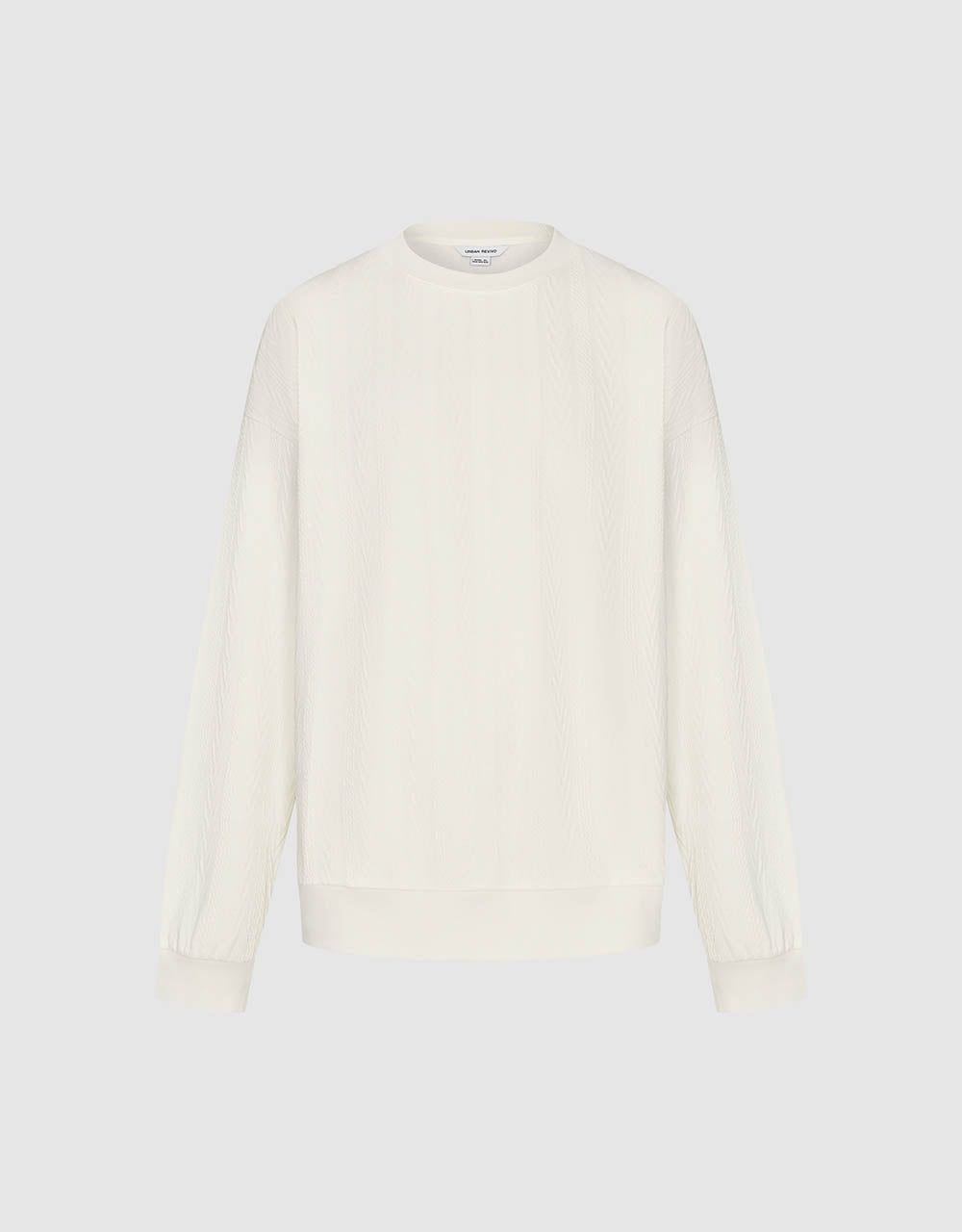 Drop Shoulder Sleeve Crew Neck Sweatshirt sold by Urban Revivo product image thumbnail 2