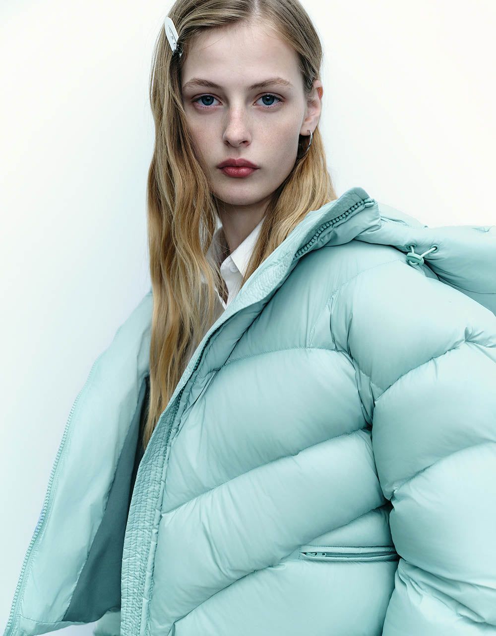 Zipper Front Hooded Down Jacket sold by Urban Revivo product image thumbnail 5