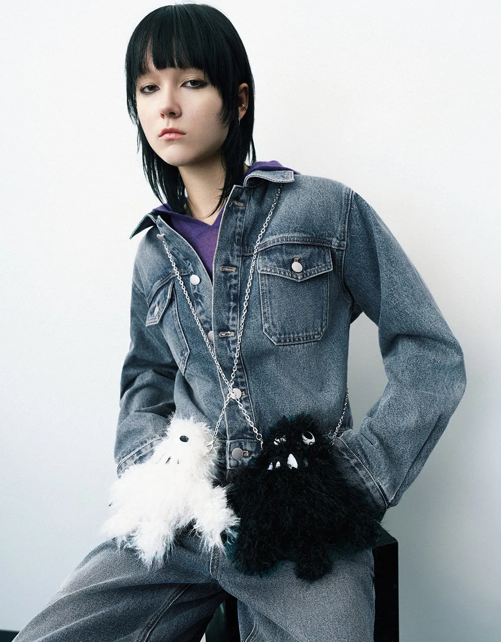 Long Denim Jumpsuit sold by Urban Revivo product image thumbnail 3