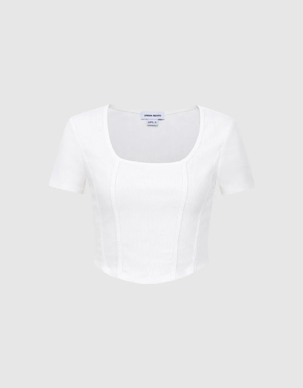 U Neck Skinny T-Shirt sold by Urban Revivo product image thumbnail 2