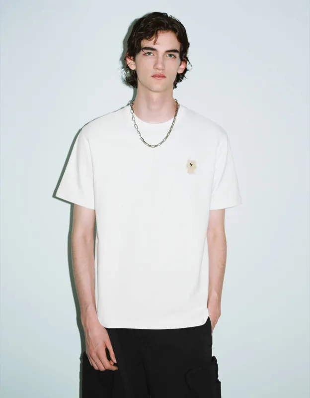 Crew Neck Straight T-Shirt sold by Urban Revivo