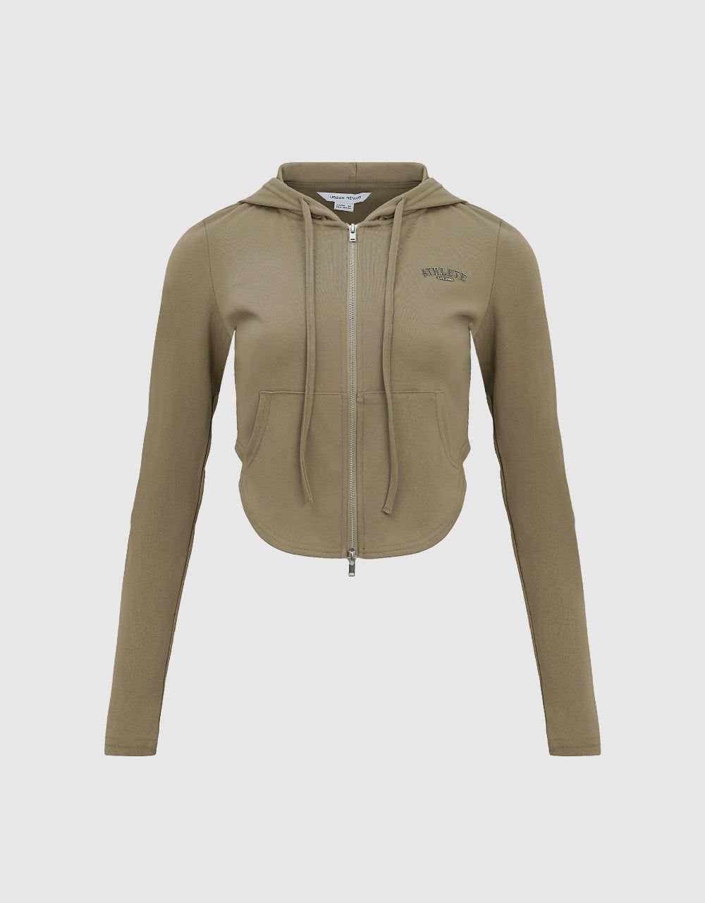 Zipper Front Hooded Knitted Jacket sold by Urban Revivo product image thumbnail 2