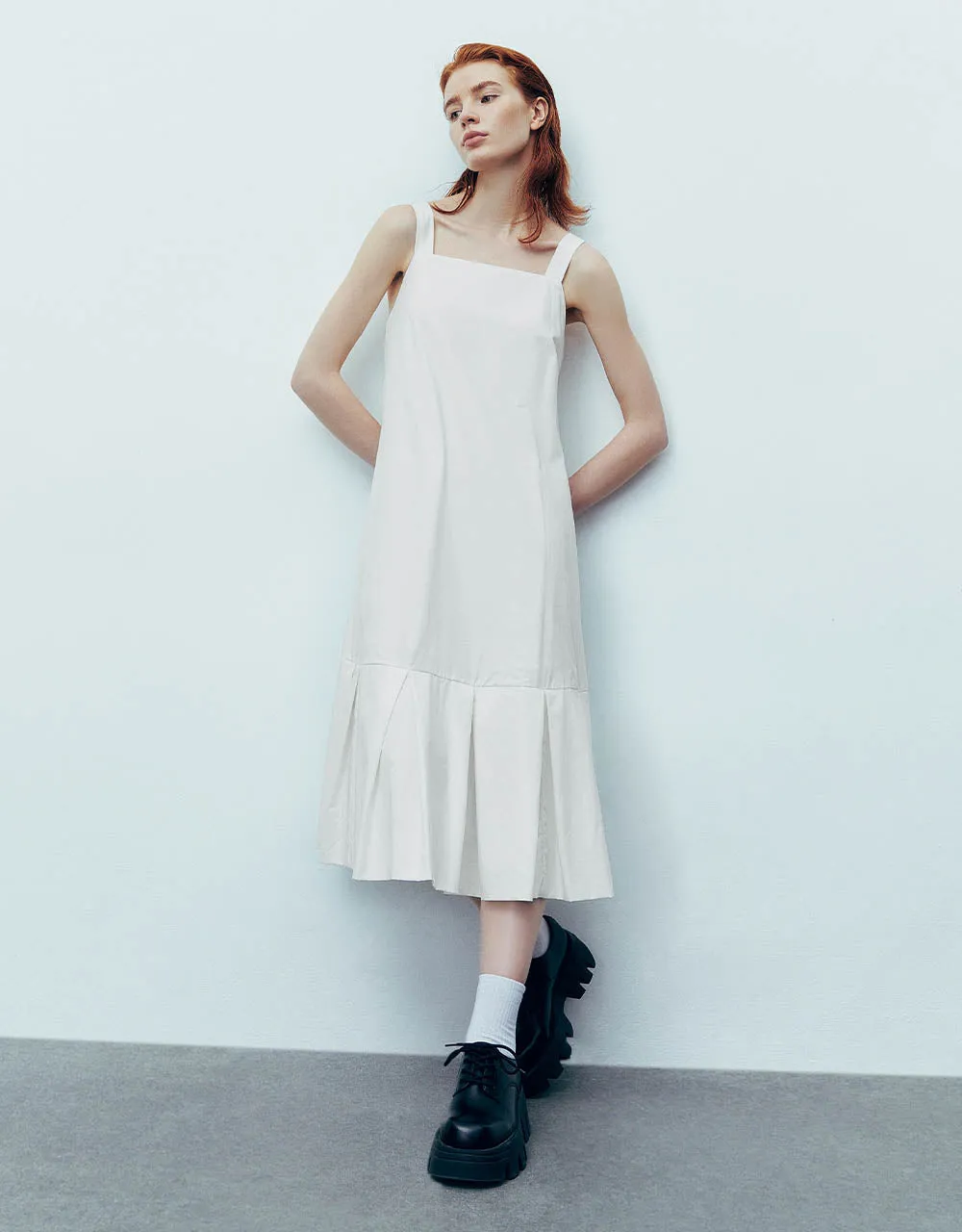 Sleeveless Square-cut Collar A-Line Dress sold by Urban Revivo product image thumbnail 3