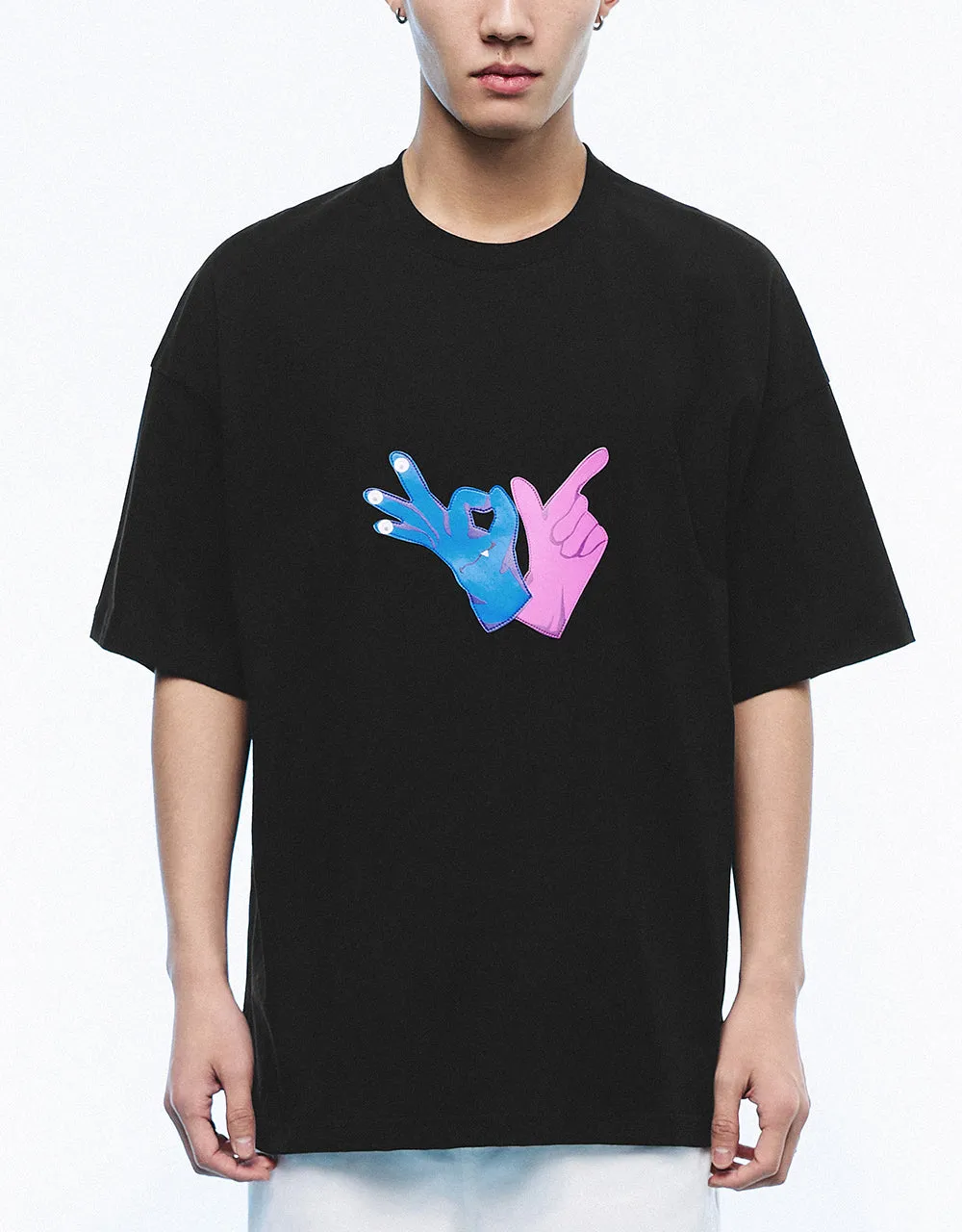 Printed Crew Neck Loose T-Shirt sold by Urban Revivo product image thumbnail 2