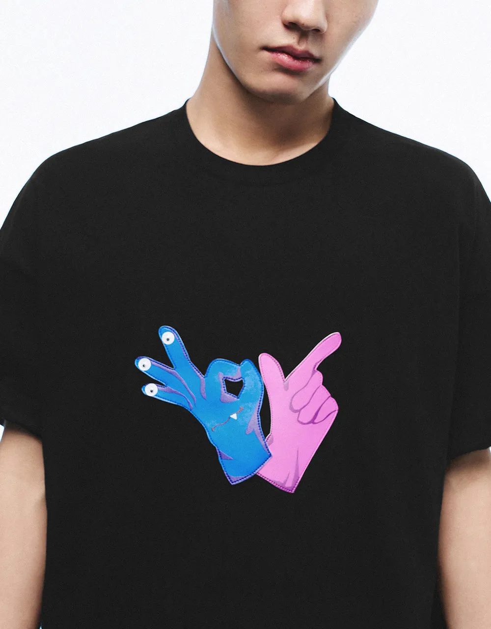 Printed Crew Neck Loose T-Shirt sold by Urban Revivo product image thumbnail 4