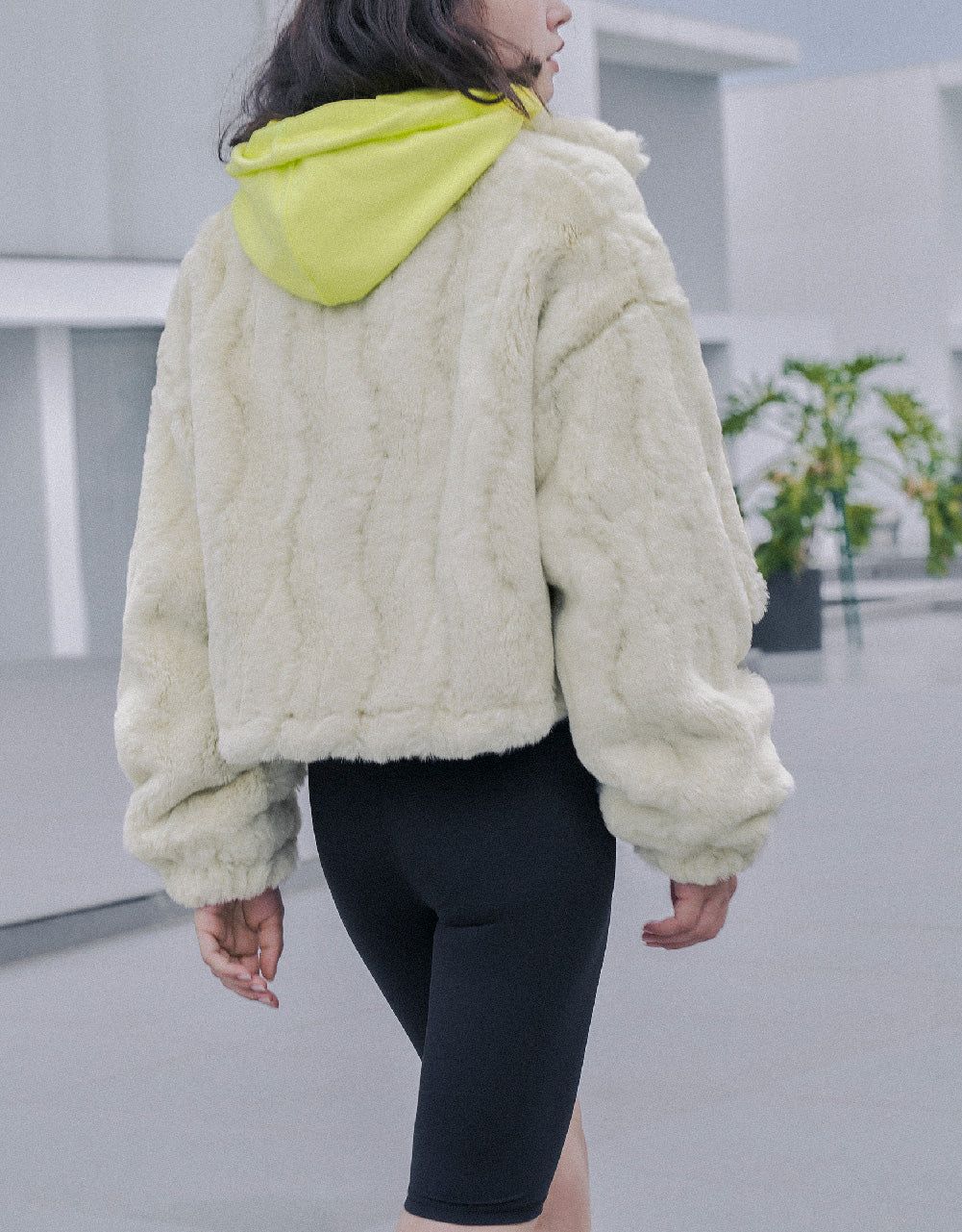 Stand Collar Faux Fur Coat sold by Urban Revivo product image thumbnail 4