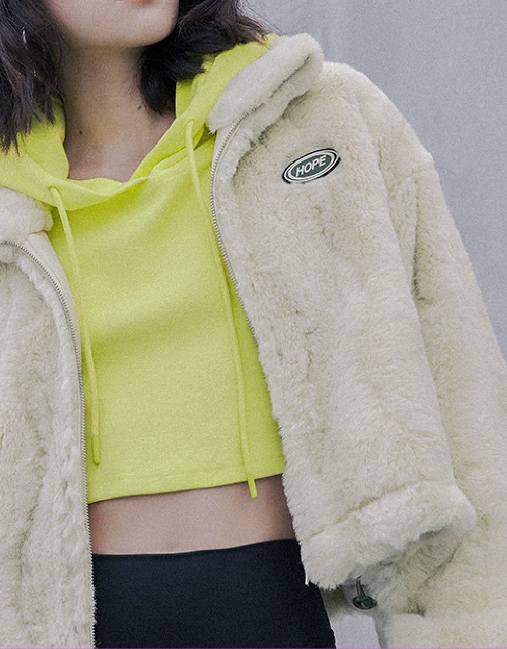 Stand Collar Faux Fur Coat sold by Urban Revivo product image thumbnail 5