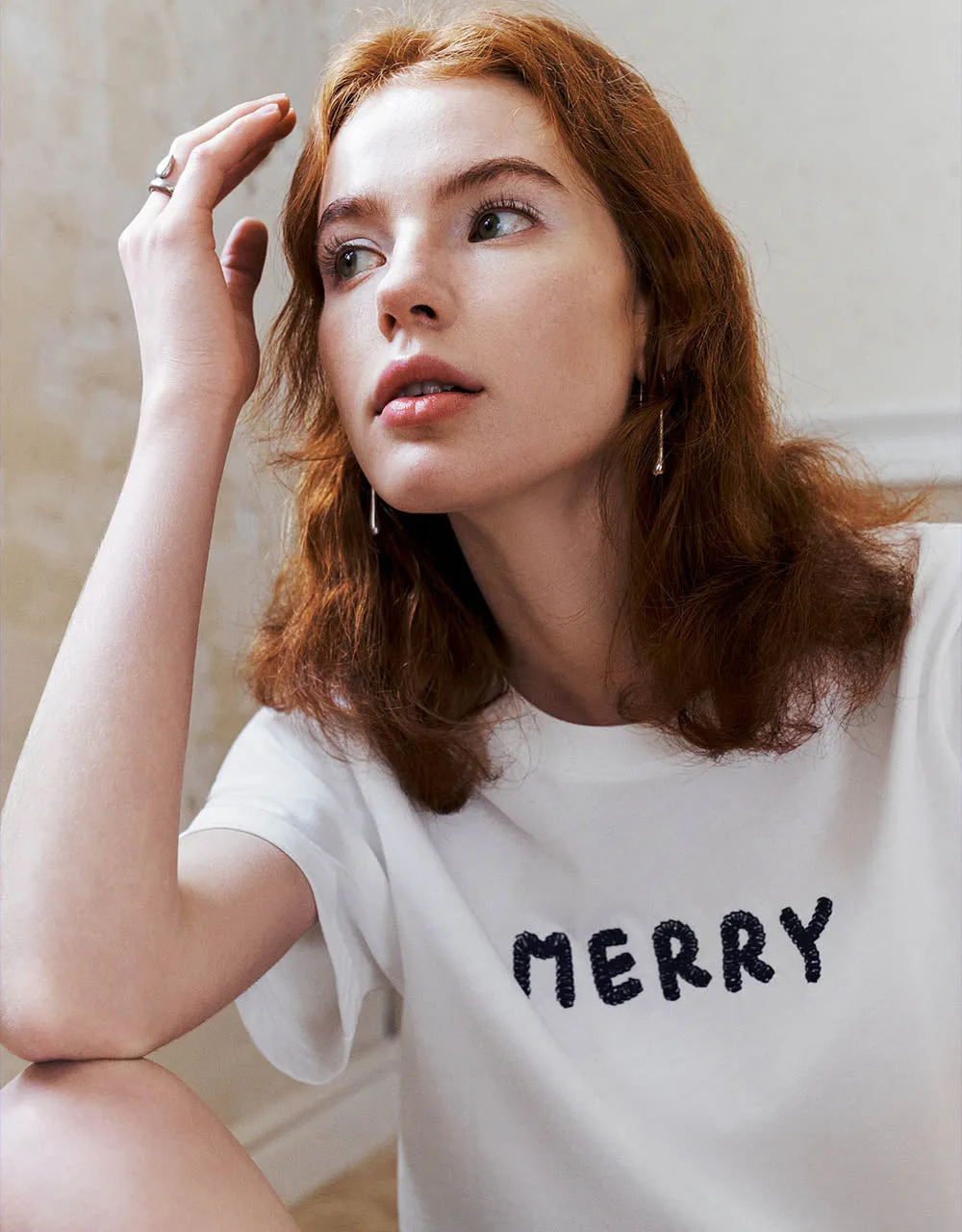 Letter Printed Crew Neck T-Shirt sold by Urban Revivo product image thumbnail 4