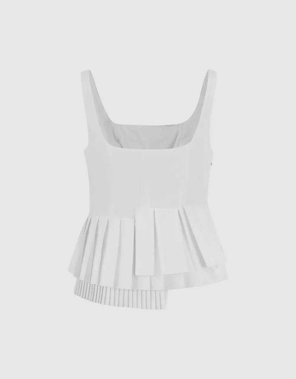 Pleated Hem Square-Cut Collar Cami Top sold by Urban Revivo product image thumbnail 5