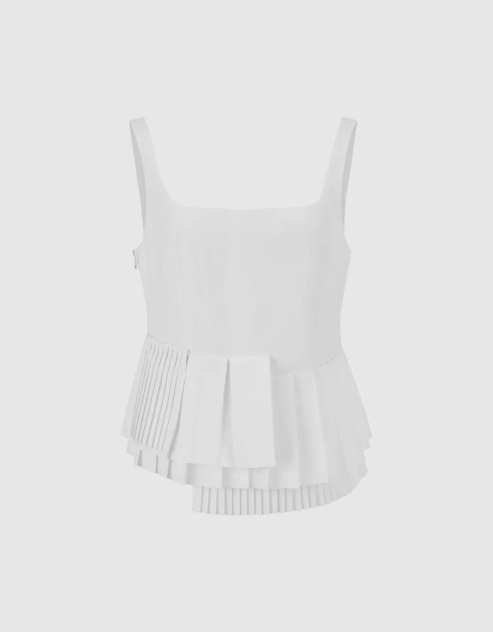 Pleated Hem Square-Cut Collar Cami Top sold by Urban Revivo product image thumbnail 2