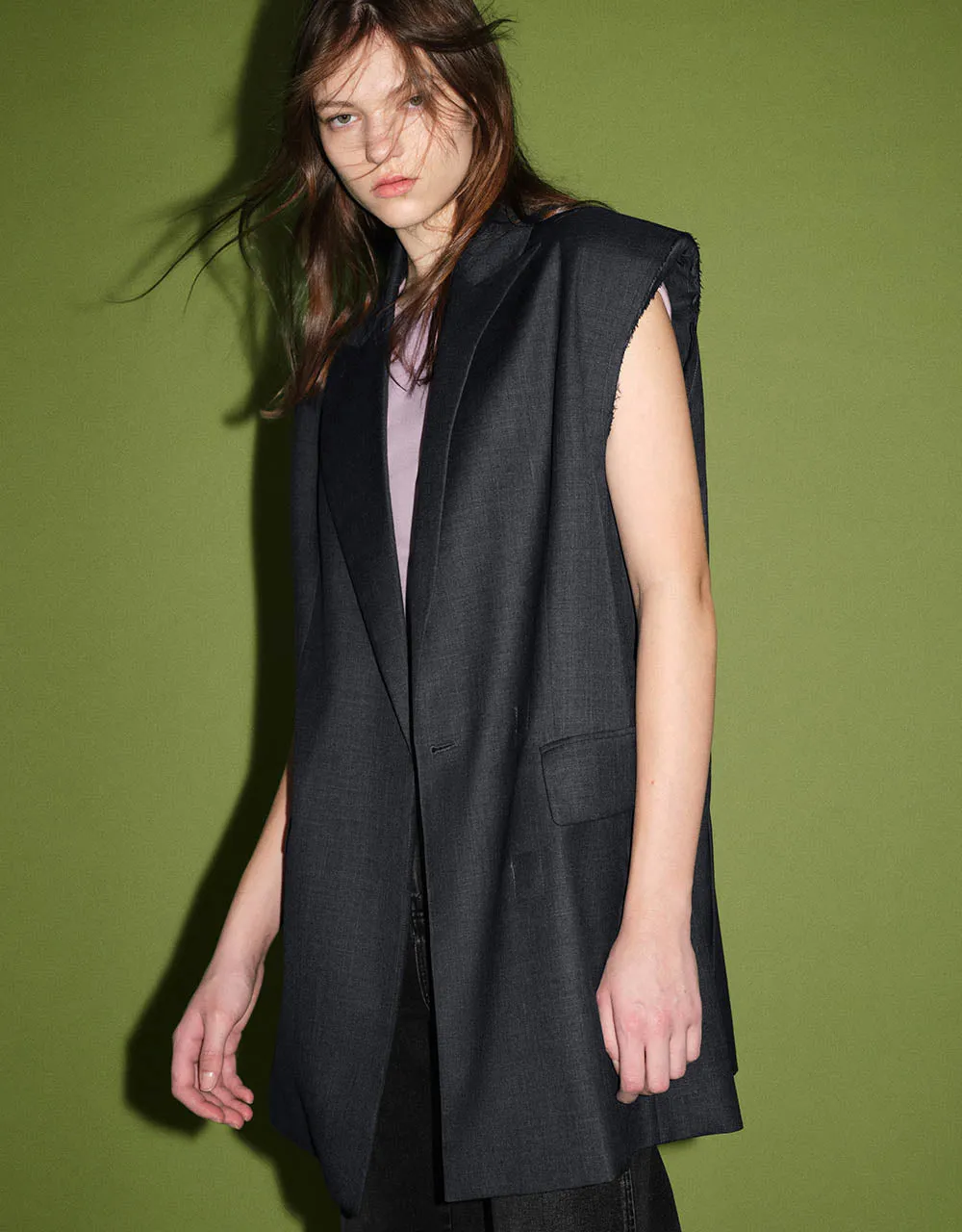 Tailored Peak Lapel Waistcoat sold by Urban Revivo product image thumbnail 3