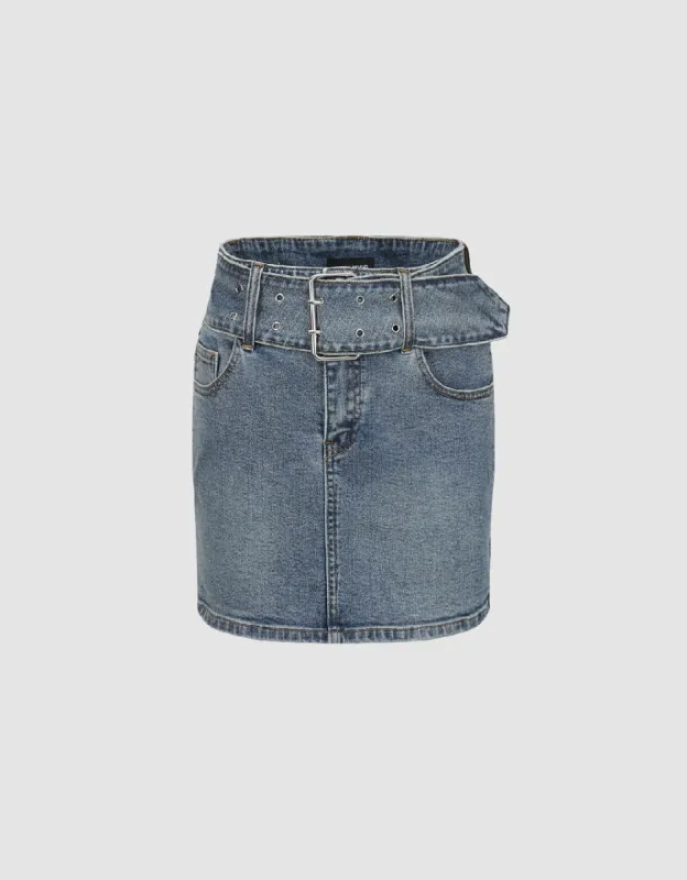 Mini Skinny Denim Skirt sold by Urban Revivo