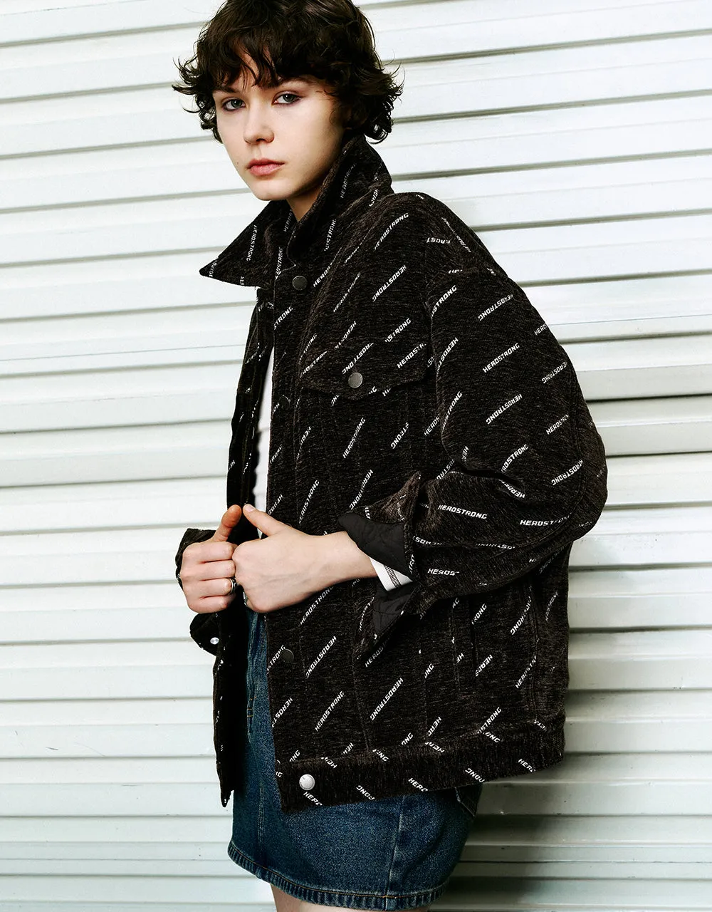 Monogram Denim Jacket sold by Urban Revivo product image thumbnail 3