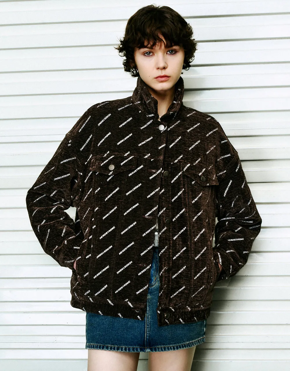 Monogram Denim Jacket sold by Urban Revivo