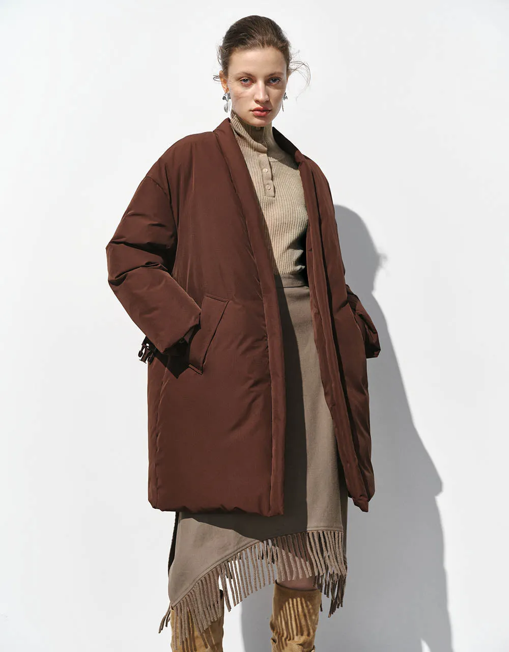 V-Neck Straight Coat sold by Urban Revivo product image thumbnail 3