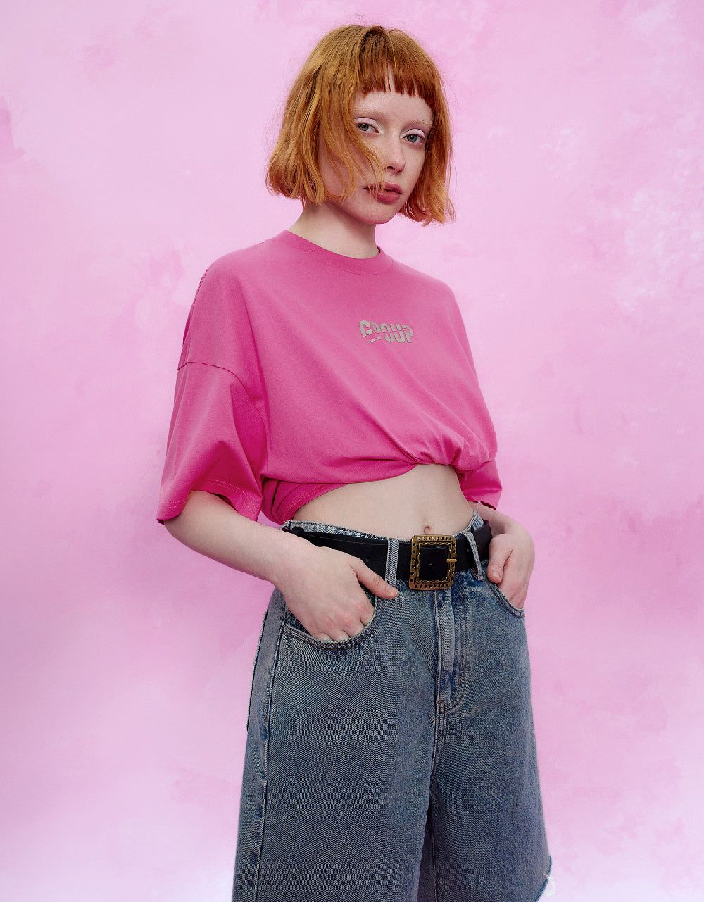 Letter Printed Crew Neck Loose T-Shirt sold by Urban Revivo