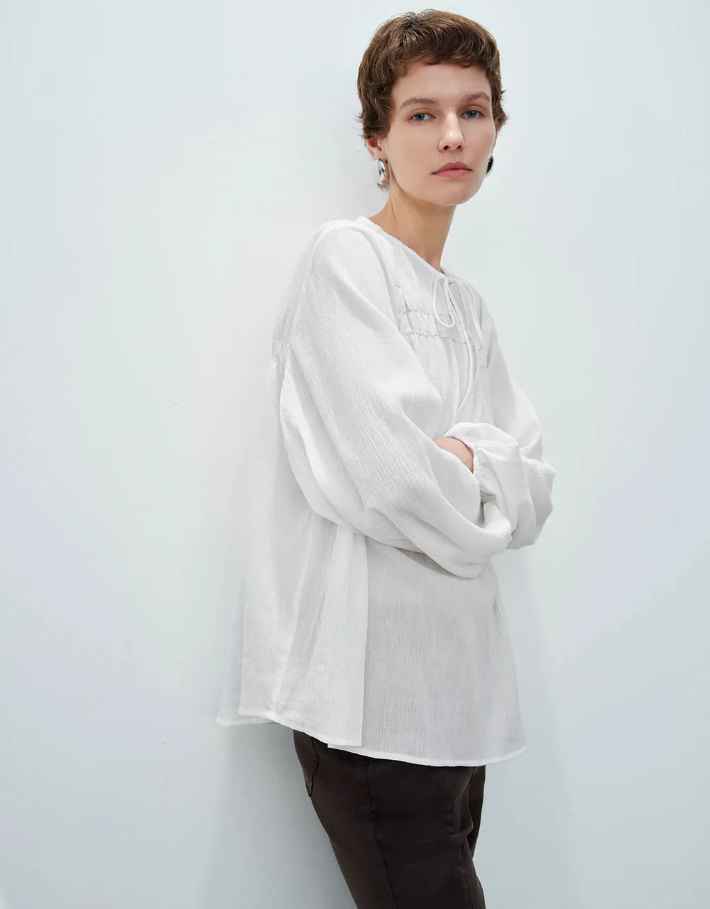 Crew Neck Overhead Shirt sold by Urban Revivo product image thumbnail 3