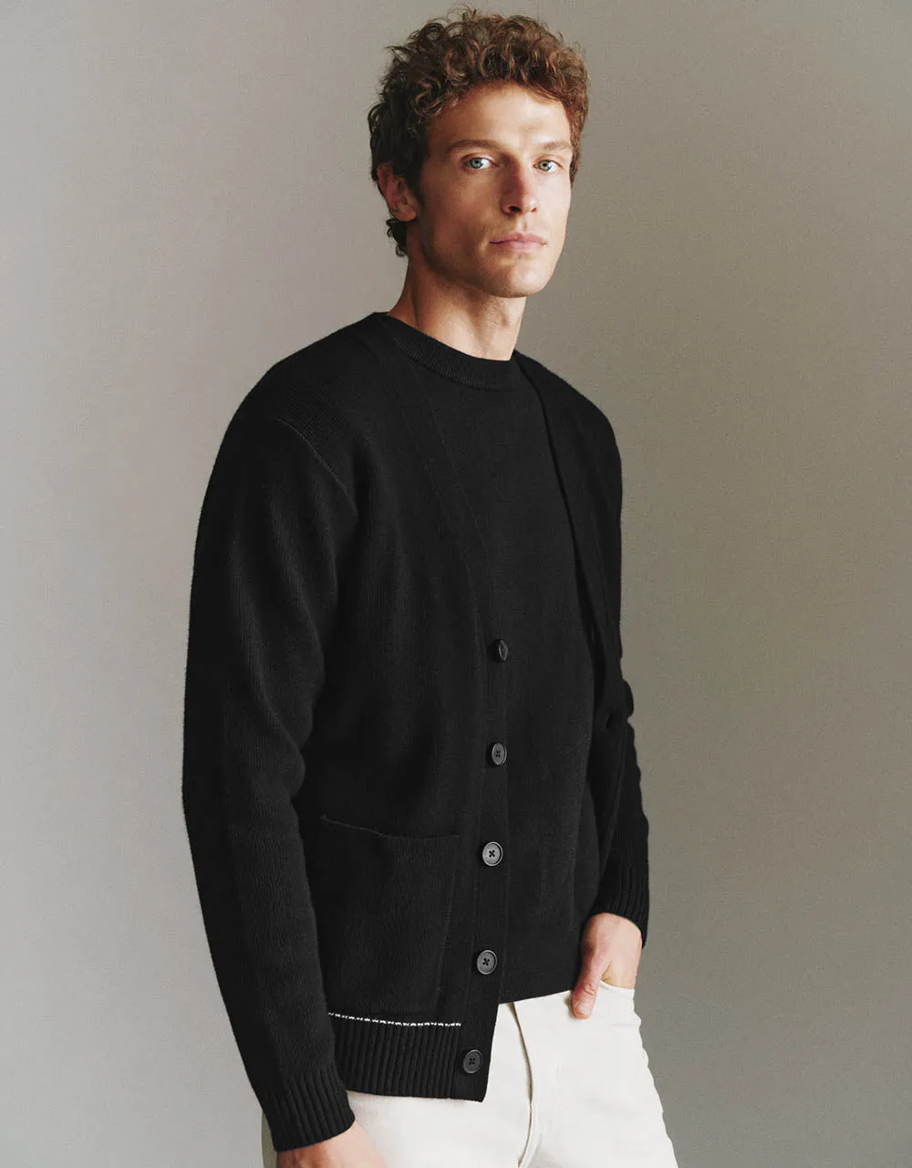 V-Neck Knitted Cardigan sold by Urban Revivo product image thumbnail 2