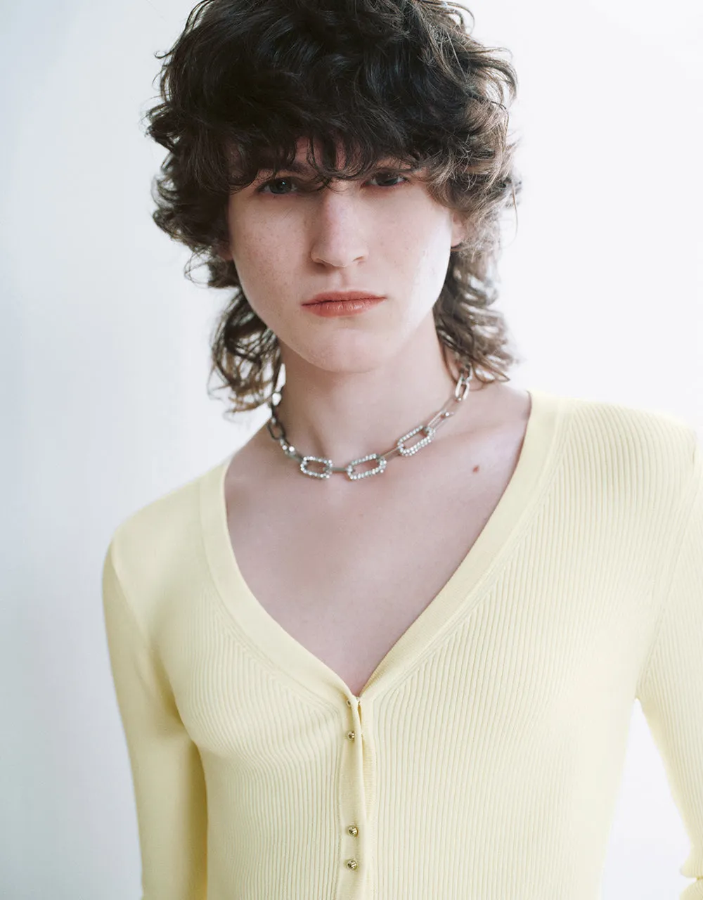 V-Neck Knitted Cardigan sold by Urban Revivo product image thumbnail 4