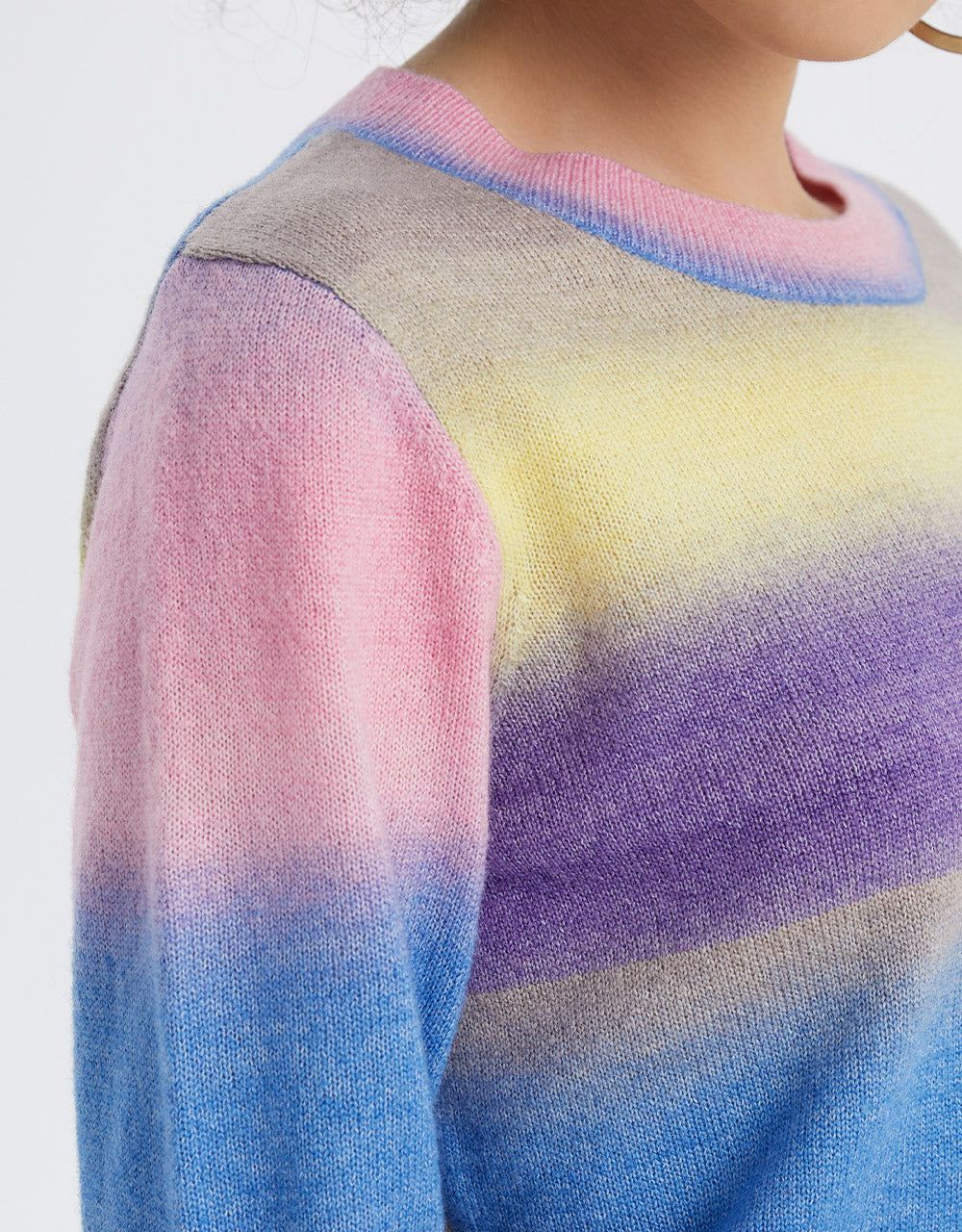Ombre Rainbow Striped Holiday Sweater sold by Urban Revivo product image thumbnail 3