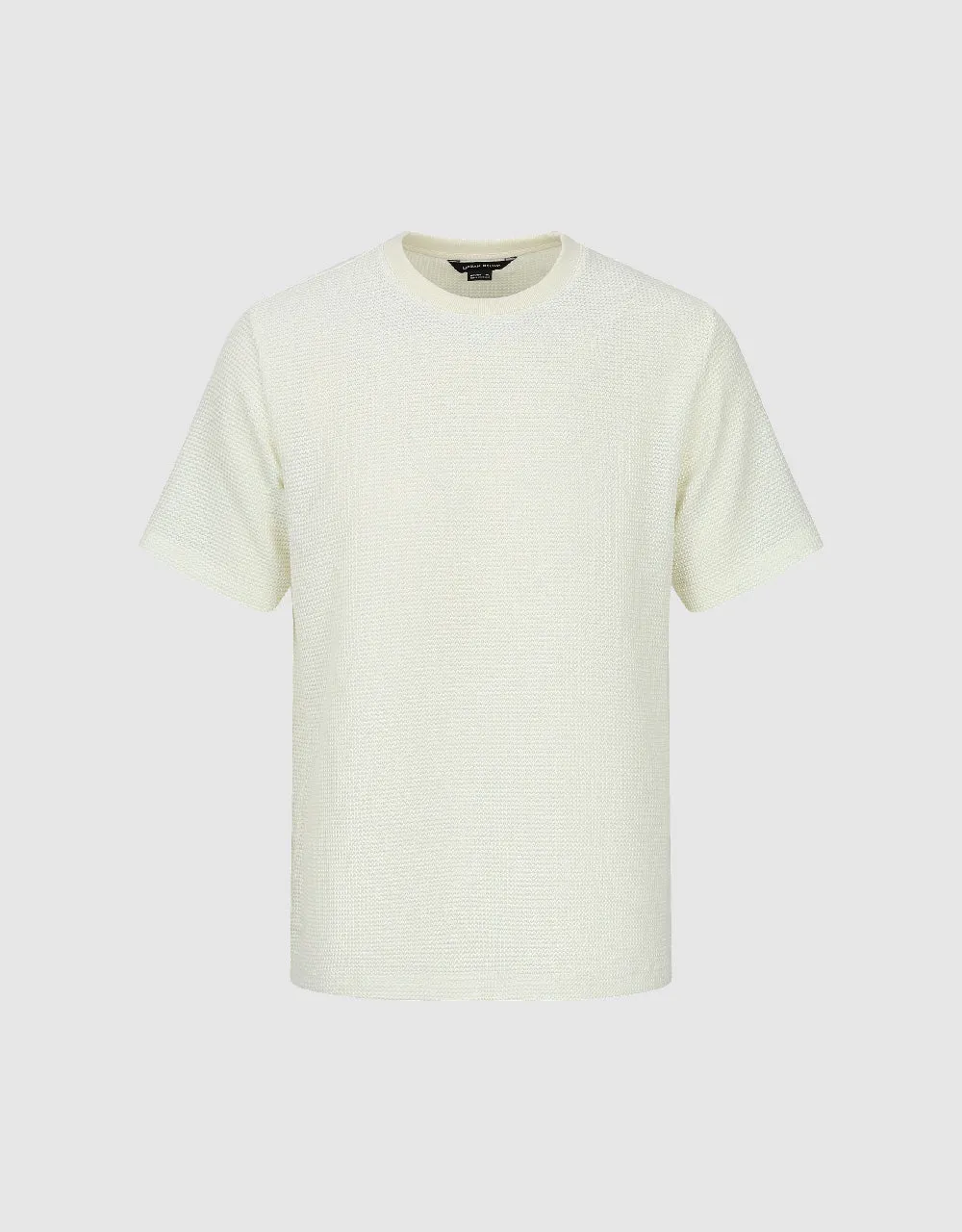 Textured Crew Neck Straight T-Shirt sold by Urban Revivo product image thumbnail 2
