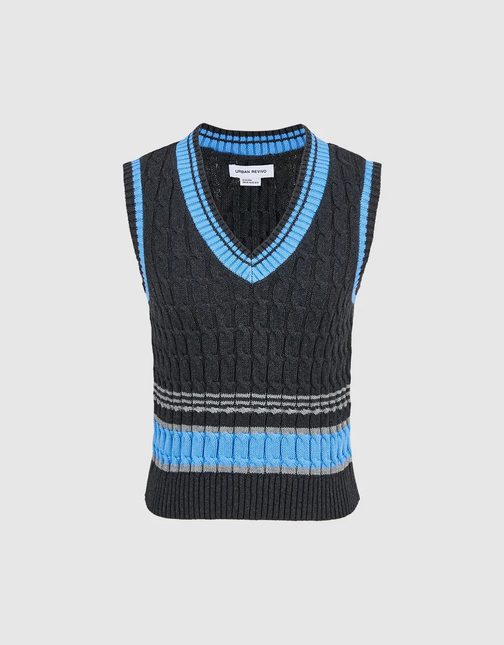 V Neck Knitted Tank Top sold by Urban Revivo product image thumbnail 2
