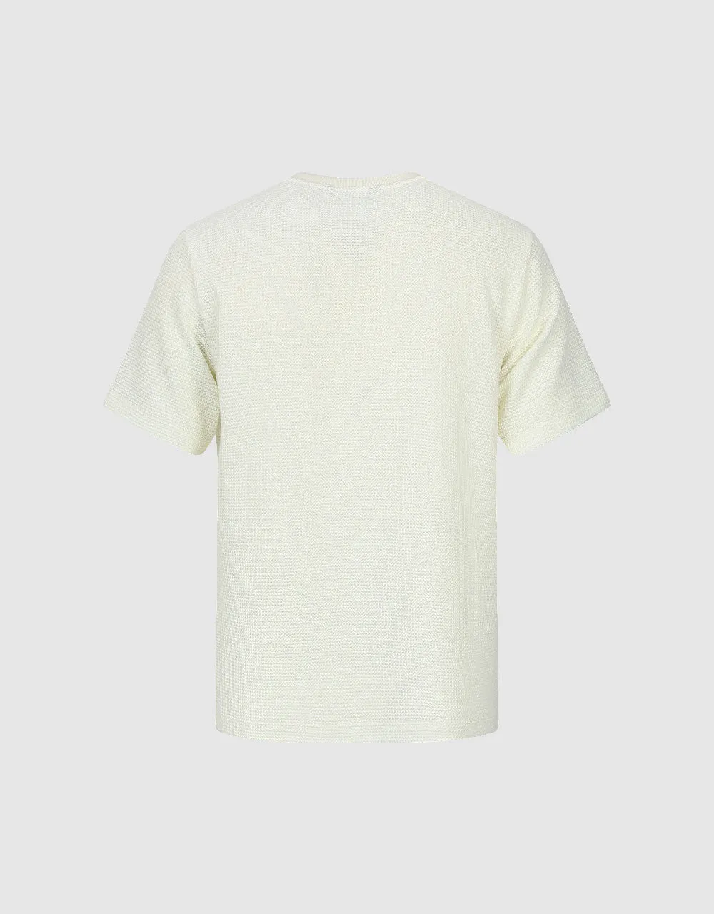 Textured Crew Neck Straight T-Shirt sold by Urban Revivo product image thumbnail 5