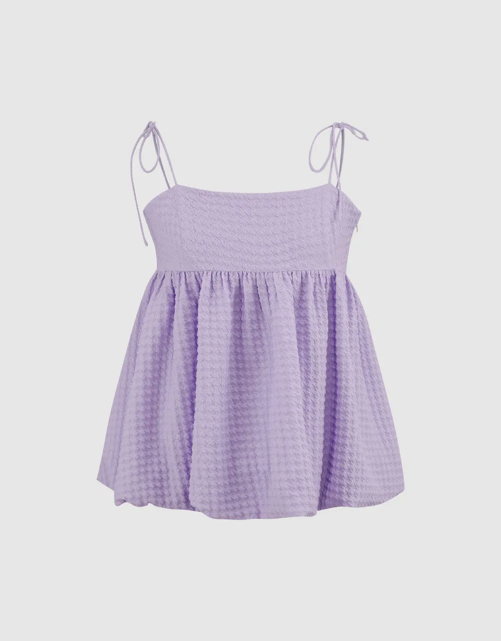 Square-cut Collar Bubble Hem Cami Top sold by Urban Revivo product image thumbnail 2