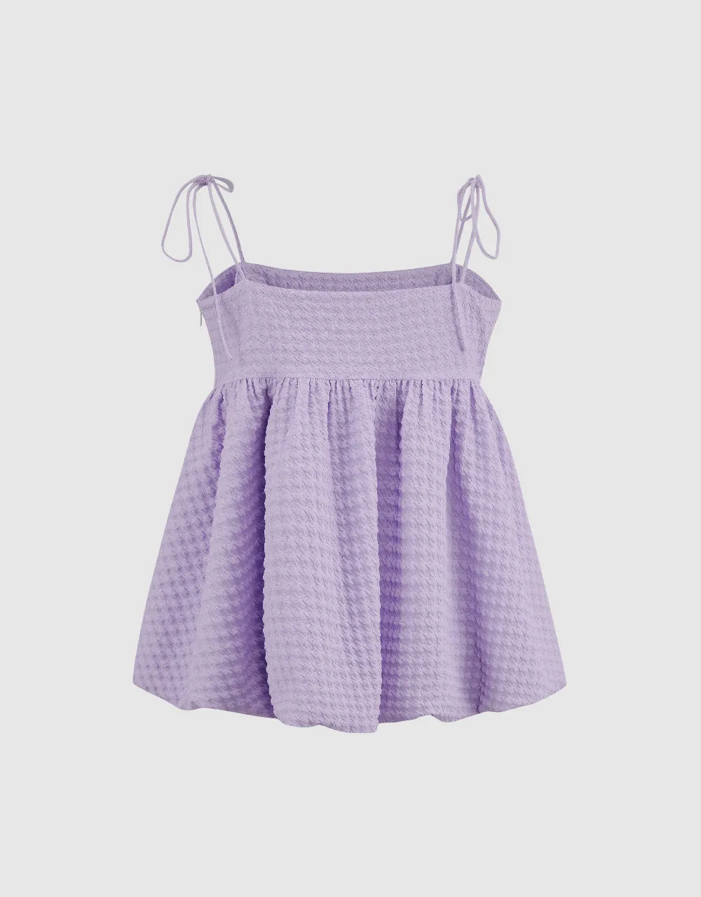 Square-cut Collar Bubble Hem Cami Top sold by Urban Revivo product image thumbnail 5