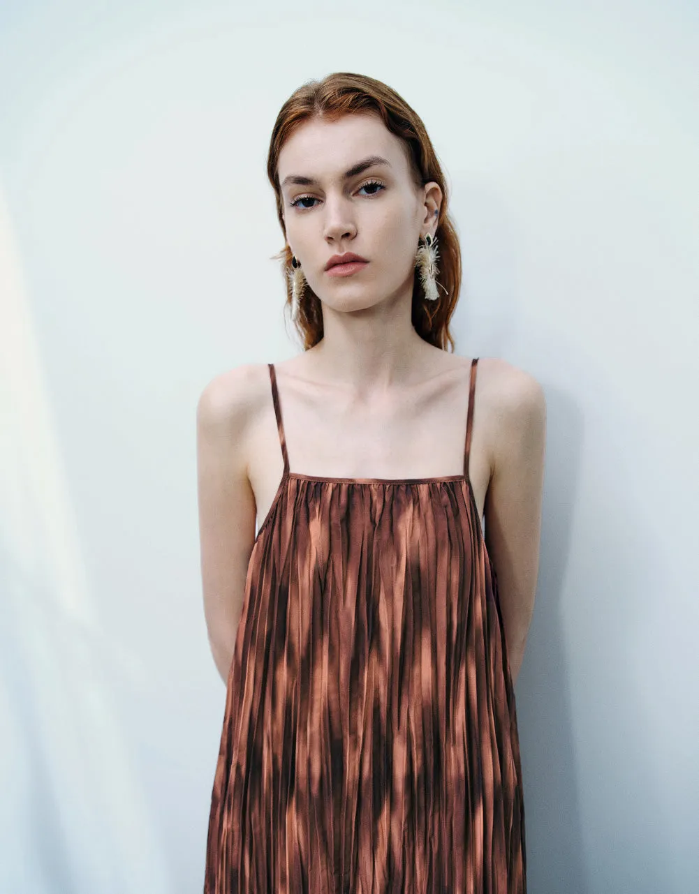 Printed Off-Shoulder Cami A-Line Dress sold by Urban Revivo product image thumbnail 5