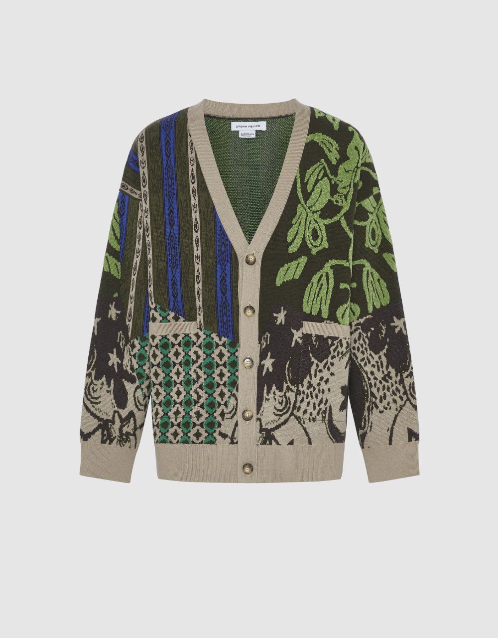 Patchwork Knit Cardigan sold by Urban Revivo product image thumbnail 2