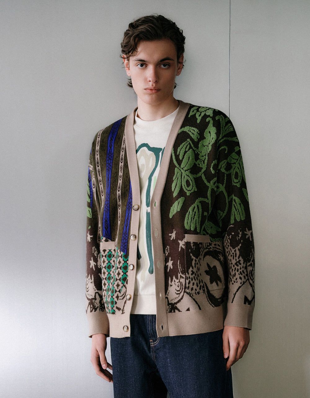 Patchwork Knit Cardigan sold by Urban Revivo