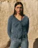 Furry Off-Shoulder Knitted Cardigan sold by Urban Revivo