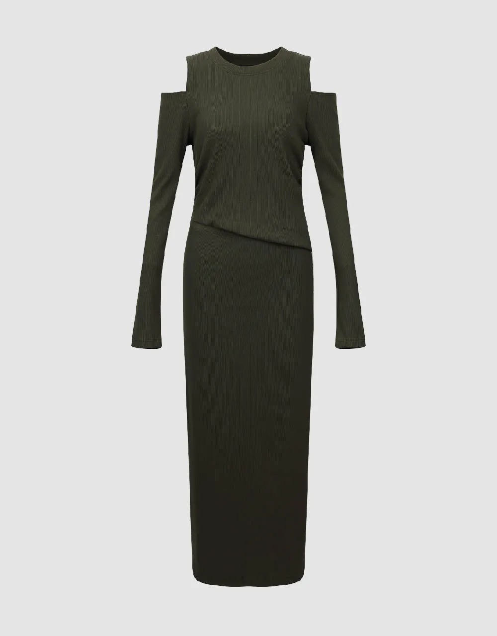 Cold Shoulder Ruched Straight Dress sold by Urban Revivo